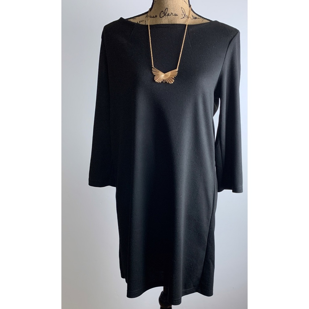 H&M Long Sleeve Zip Upper Black Dress Size Medium